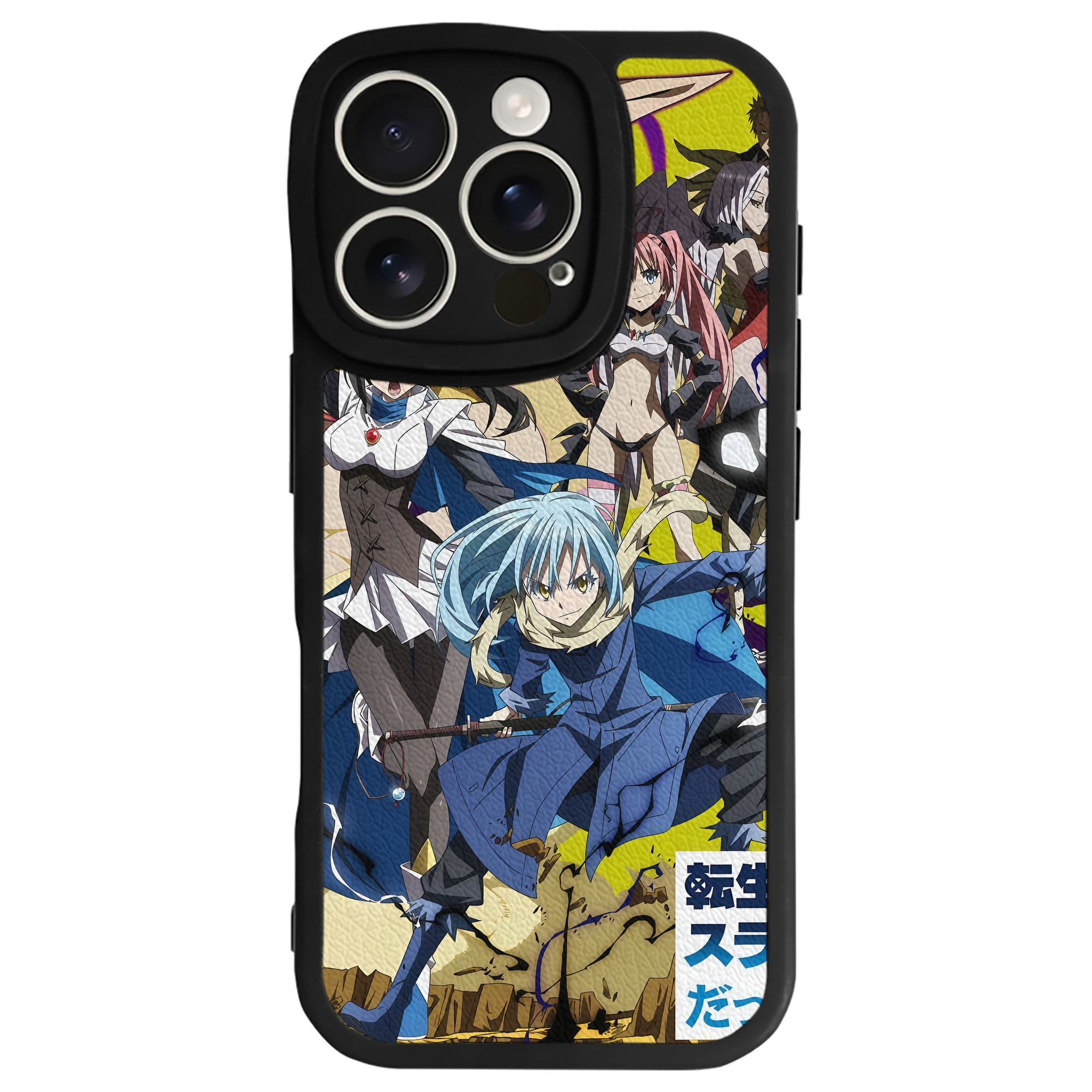 （画像用） 転スラ Regarding Reincarnated to Slime 【iPhone 16シリーズ対応】シリコンスマホケース（レザー調） 材質：シリコン